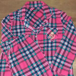 Ralph Lauren Plaid Pajama Top and Pant Set Size L